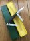 Puma Knife: Puma Rare Original 1969 Boxed 675 Stock Knife with Red Bone Handle