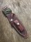 Randall Knives USA: Model 14 Fighter/Attack Leather Knife Sheath with Sharpening Pouch And Sharpening Stone