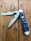 Puma Knife: Puma Trapper Razor twin Blade Lockback Knife with Red Smooth Bone Handle