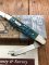 Case USA Knife: 2005 Model 05080 EISENHOWER Caribbean Blue Handle Pocket Folding Knife in original box and paperwork