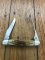 Case USA Knife: Circa 2005 Model 6247H Bird Hunting Knife Amber Jigged Bone Handled Folding Pocket Knife