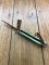 Case USA Knife: Circa 2015 Model 6318 Medium Size 3 Blade Stockman Knife with Green Jigged Bone Delrin Handle  Folding Knife
