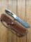 SOS Damascus *PUMA White Hunter* Knife with Sambar Deer Antler Handle & Leather Sheath