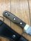 SOS Damascus *PUMA White Hunter* Knife with Walnut Hard Wood Handle & Leather Sheath