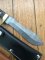 SOS Damascus *PUMA White Hunter* Knife with Walnut Hard Wood Handle & Leather Sheath