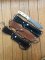 SOS Damascus *PUMA White Hunter* Knife with White Bone Handle & Leather Sheath