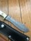 SOS Damascus *PUMA White Hunter* Knife with White Bone Handle & Leather Sheath