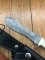 SOS Damascus *PUMA White Hunter* Knife with White Bone Handle & Leather Sheath
