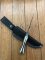 SOS Damascus *PUMA Companion* Knife with Sambar Deer Antler Handle & Leather Sheath