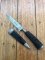 Puma Knife: Puma 1950'-60s Jagdnicker Knife with Brown Figured Handle & Sheath
