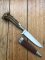 SMF German Knife: 1950's - 60's Jagdnicker Knife with Stag Handle Decorative Inset & Sheath