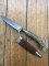 SMF German Knife: 1950's - 60's Jagdnicker Knife with Stag Handle Decorative Inset & Sheath