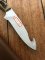 Puma Knife: Puma Pro Hunter Gut Hook Knife with Stag Handle & Light Brown Sheath