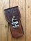 Knife Pouch: Light Brown Antique Effect Large Leather Folding Knife Pouch