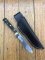 SOS Knife Sheath: LS2 Dark Brown Slip-In Molded Leather Knife Sheath - 5"- 6" Blade