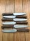 SOS Knife: 6 Piece Custom Made Rose Wood Handle Steak Knife set.