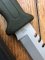 Buck Knife: Buck 639 Field Mate - Part Serrated Survival Knife with Green Rubber Handle & Camo Sheath
