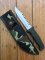 Buck Knife: Buck 639 Field Mate - Part Serrated Survival Knife with Green Rubber Handle & Camo Sheath