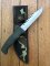 Buck Knife: Buck 639 Field Mate - Part Serrated Survival Knife with Green Rubber Handle & Camo Sheath