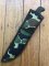 Buck Knife: Buck 639 Field Mate - Part Serrated Survival Knife with Green Rubber Handle & Camo Sheath