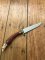 German 1950's Mini Knife with Game Scene & Carved Resin Handle