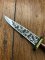 German 1950's Mini Knife with Game Scene & Carved Resin Handle