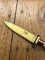 German 1950's Mini Knife with Stained Gold Blade & Carved Resin Handle