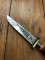 German 1950's Mini Knife with Coat of Arms Scene & Carved Resin Handle