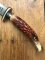 German 1950's Mini Knife with MAMICOSO Branded Blade & Carved Resin Handle