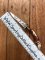 German 1950's Mini Knife with Game Scene & Carved Resin Handle