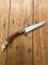 German 1950's Mini Knife with Game Scene & Carved Resin Handle