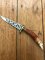 German 1950's Mini Knife with Game Scene & Carved Resin Handle