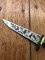 German 1950's Mini Knife with Game Scene & Carved Resin Handle