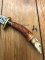 German 1950's Mini Knife with Game Scene & Carved Resin Handle