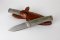 LionSTEEL Italy. Model B35 CVG Green Canvas Micarta Handle with Leather Sheath