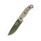 ESEE Knives- ESEE-5 Knife with Ivory Beige Micarta Handle Green Blade & Black Kydex Sheath