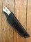 SOS Damascus *PUMA SkinMaster* Knife with Bone Handle & Leather Sheath