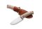LionSTEEL Italy. Model M3 CVN Natural Canvas Micarta Handle with Leather Sheath