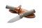 LionSTEEL Italy. Model M4 CVG Green Canvas Micarta Handle with Leather Sheath