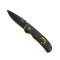 Puma Knife: Puma Tec Black & Gold Framed Laser Cut Folding Liner Lock Knife