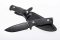 LionSTEEL Italy. Model T5 MI Canvas Micarta Handle Black Blade with Leather Sheath