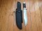 Down Under Knives: Down Under Special 1095 Steel Outback Eclipse Big Bowie Knife with Black Sheath