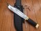 Down Under Knives: Down Under Special 1095 Steel Outback Eclipse Big Bowie Knife with Black Sheath